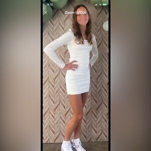 Chic White Long Sleeve Dress